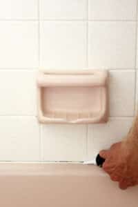 Bathroom caulk sealing